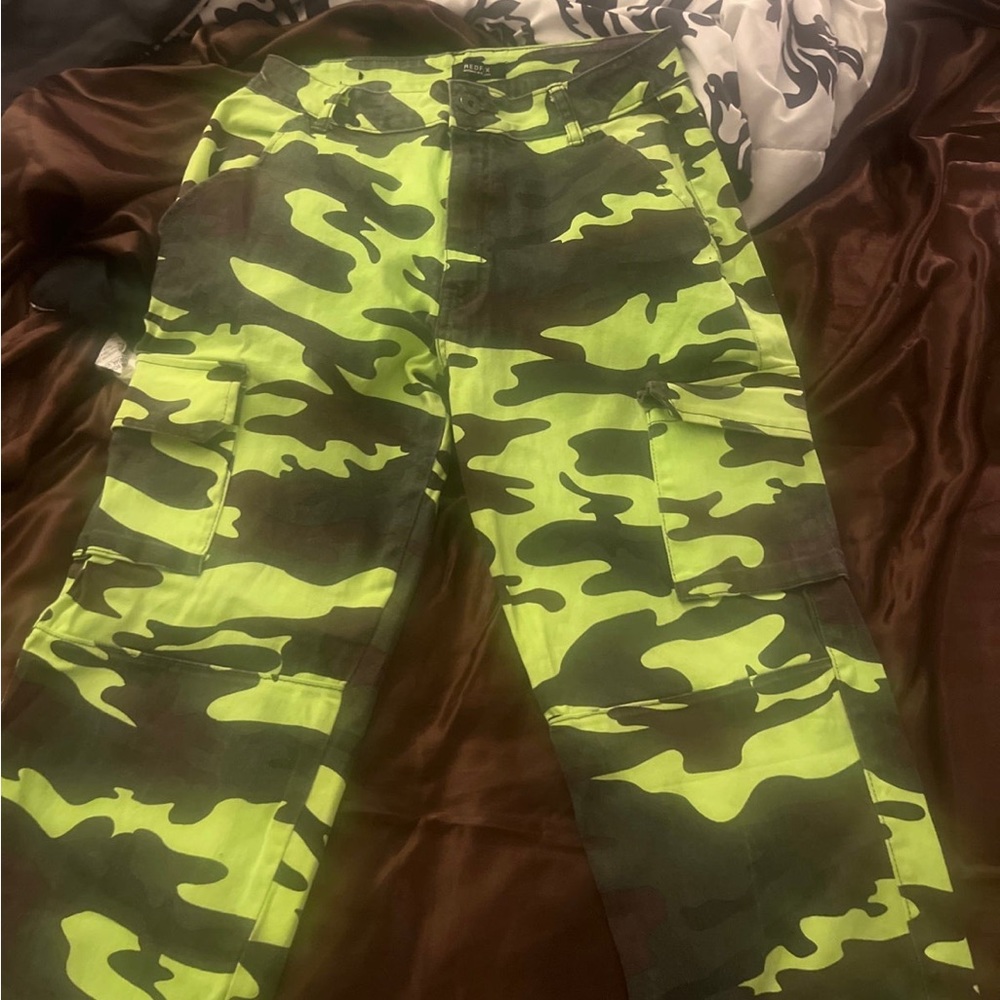 Green camo pants